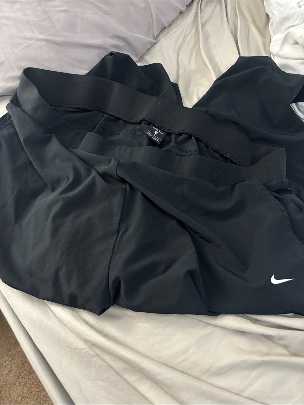 Nike Black DriFit Pants with White Swoosh women’s 3x
